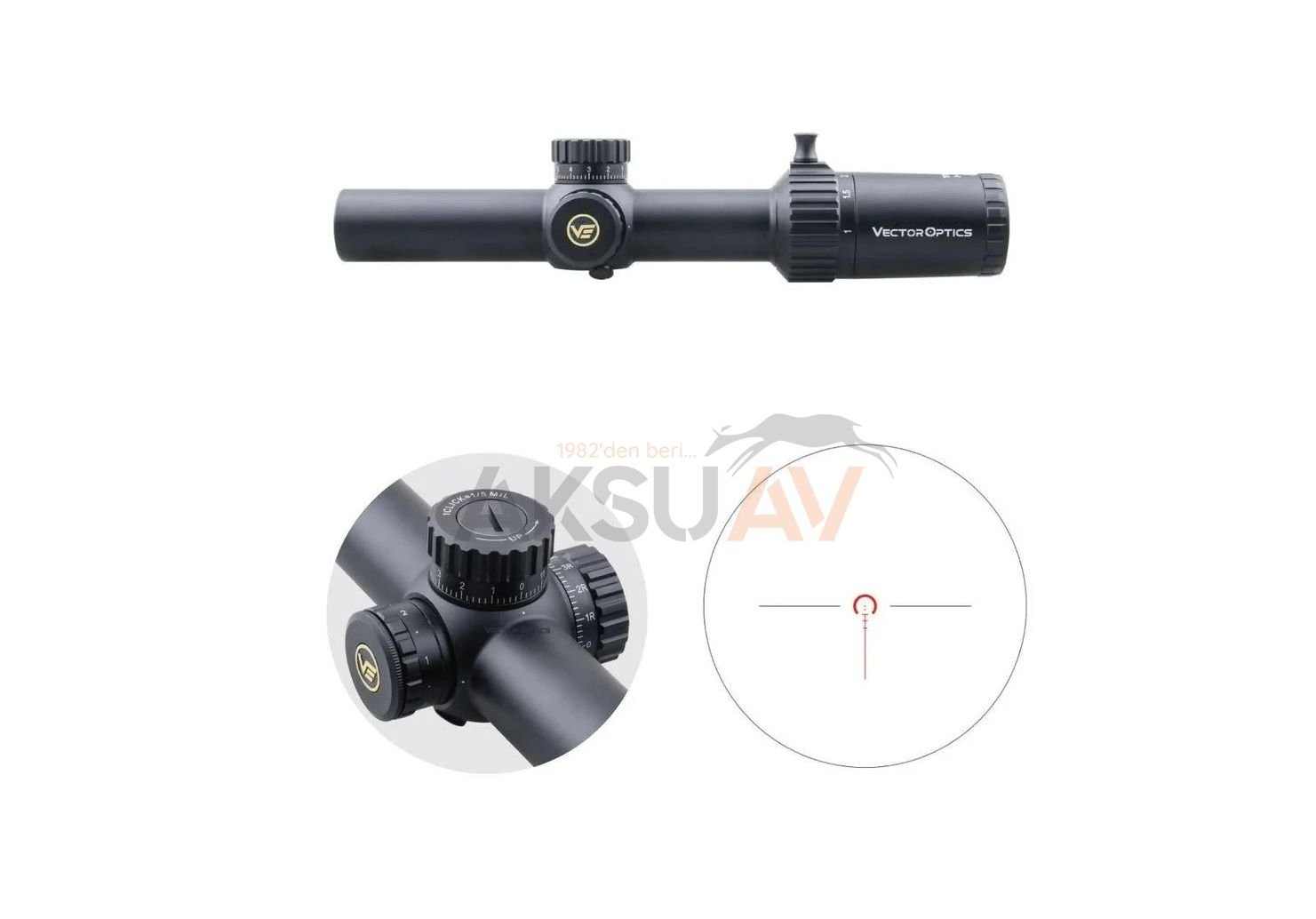 Vector Optics Taurus 1-6x24 FFP Tüfek Dürbünü