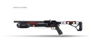 Effecto Spark Compact Kırmızı PCP Havalı Tüfek (Karbon Tüp - 350 cc)