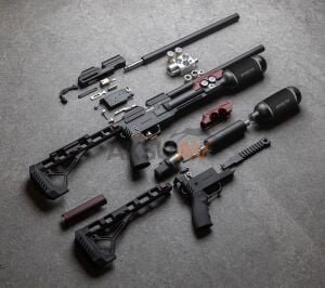 Effecto Spark Compact Kırmızı PCP Havalı Tüfek (Karbon Tüp - 350 cc)