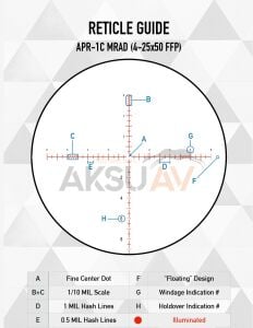 Element Optics Nexus Gen 2 4-25x50 FFP Tüfek Dürbünü (APR-2D MRAD)