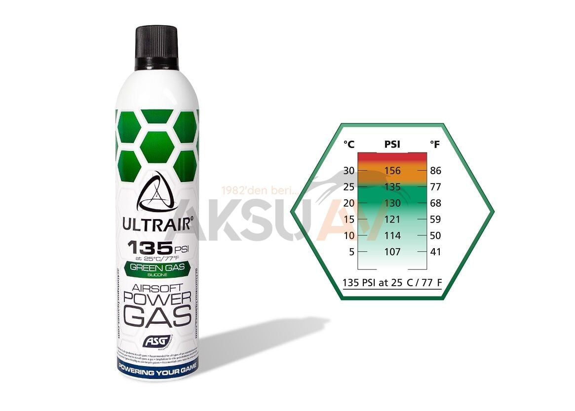 ASG Ultrair Power Propellent Silikonlu AirSoft Green Gas