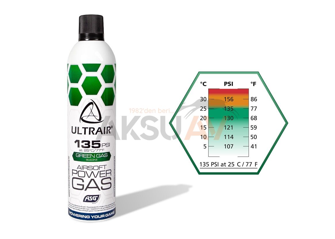 ASG Ultrair Power Propellent Silikonlu AirSoft Green Gas