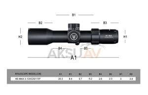 Swampdeer HD Max 3-12x32 SF FFP Compact Tüfek Dürbünü