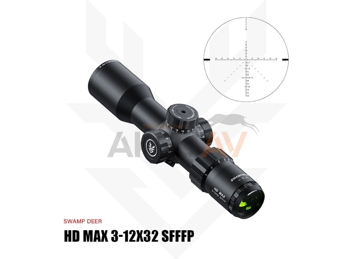 Swampdeer HD Max 3-12x32 SF FFP Compact Tüfek Dürbünü
