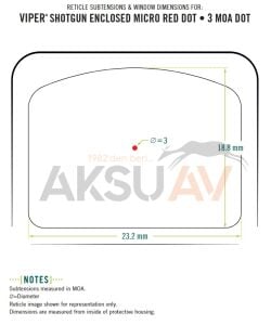 Vortex Viper Shotgun Enclosed Micro Red Dot (3 Moa)