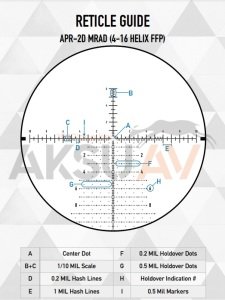 Element Optics Helix 4-16x44 FFP Tüfek Dürbünü (APR-2D)