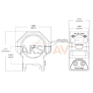Vector Optics X-Accu Gen II 30 mm Düşük Boy Pikatini Montaj Dürbün Ayağı