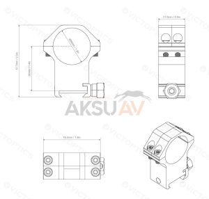 Victoptics 30 mm Yüksek Dürbün Montaj Ayağı