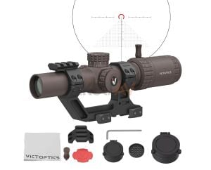 Victoptics S6 1-6×24 LPVO SFP Combo FDE Tüfek Dürbünü ve Picatinny AR Montaj Ayağı