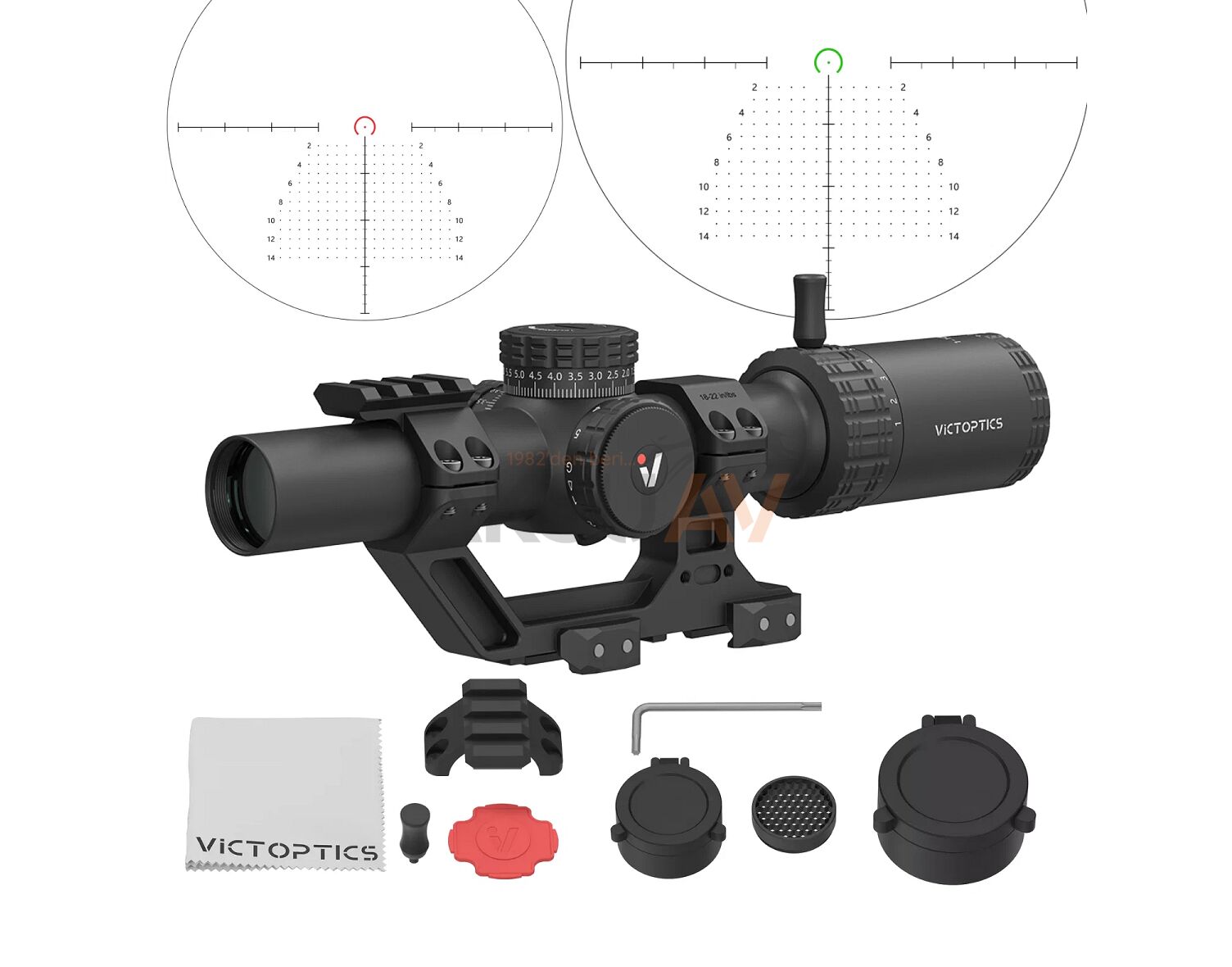 Victoptics S10 1-10×24 LPVO SFP Combo Tüfek Dürbünü ve Picatinny AR Montaj Ayağı