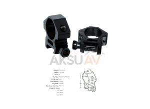 UTG Leapers Çift Parça AccuShot Düşük Boy Dürbün Ayağı (25-22 Low)