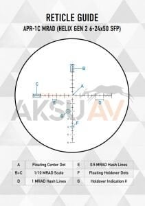 Element Optics Helix Gen II 6-24x50 SFP Tüfek Dürbünü, APR-1C