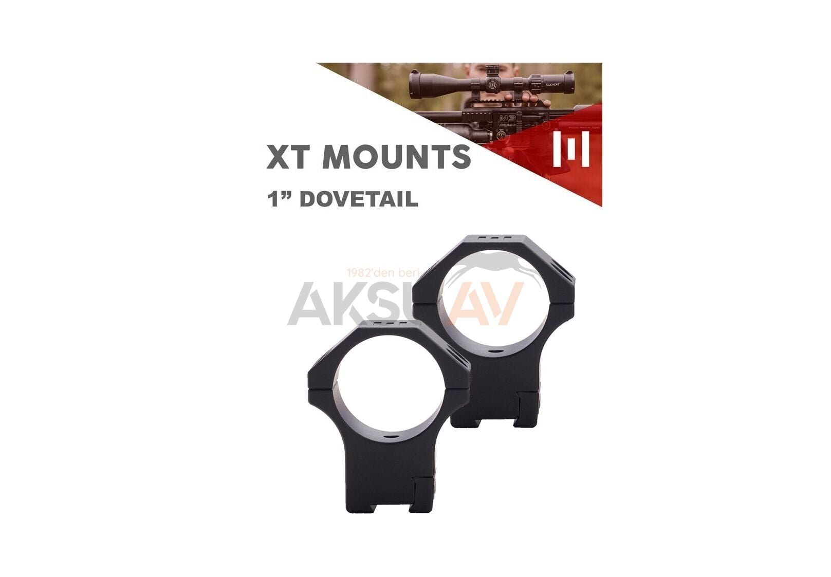 Element Optics XT Mounts 30 mm Dovetail Dürbün Ayağı (30-11 mm High)