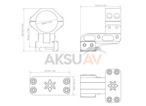Vector Optics 30 mm Ayarlanabilir Cantilever Dovetail Montaj Z Tipi Dürbün Ayağı