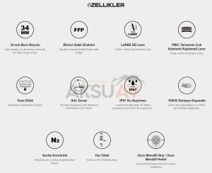 Vector Optics Tauron 6-24x50 HD MIL FFP PRS Tüfek Dürbünü