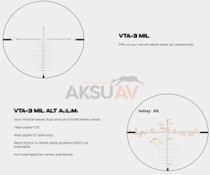 Vector Optics Tauron 6-24x50 HD MIL FFP PRS Tüfek Dürbünü