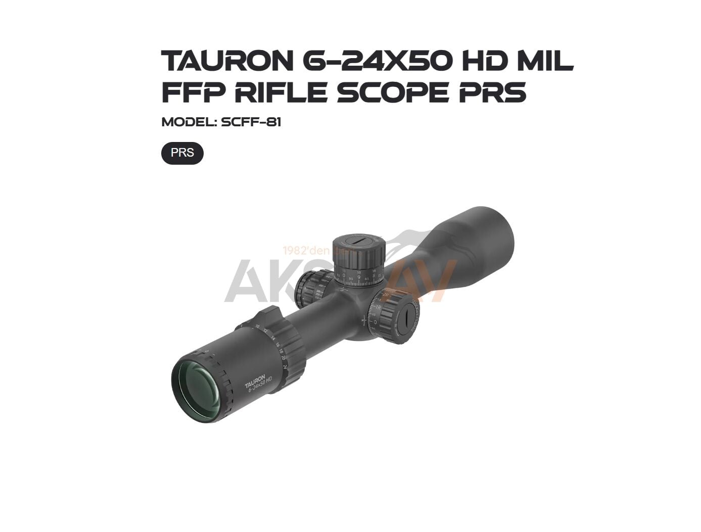 Vector Optics Tauron 6-24x50 HD MIL FFP PRS Tüfek Dürbünü