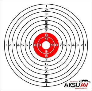 Tekli Hedef Kağıdı, Baskılı Renkli 50 Adet